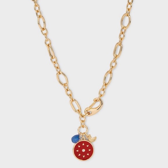 Red Coin Charm Necklace - Universal
Thread™ Gold - Picture 2 of 4